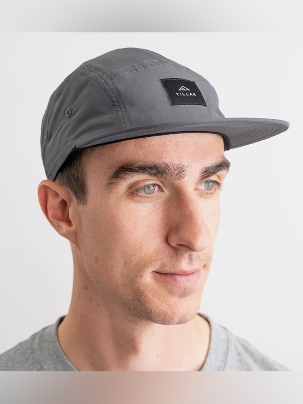 Tillak Wallowa Camp Hat, Basalt Grey Cap, Lightweight Nylon, Buckle Strapback - Picture 3 of 10